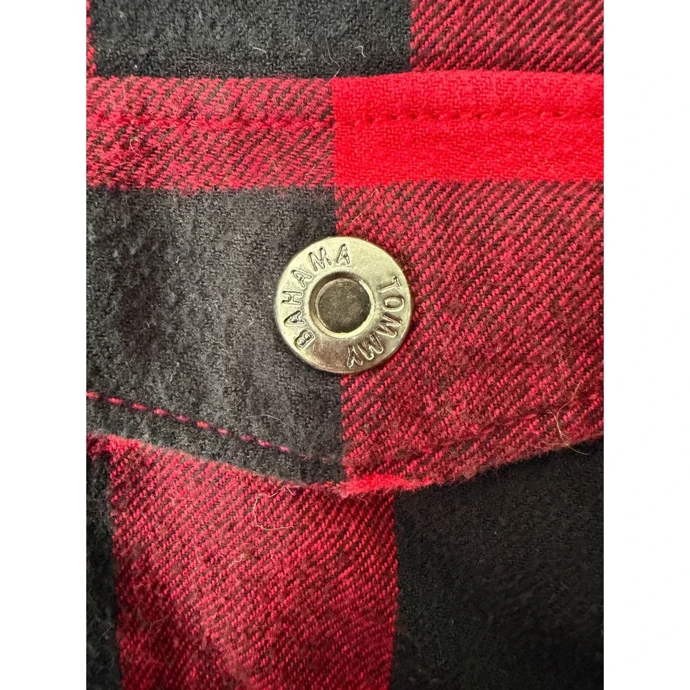 Tommy Bahama Boys Buffalo Plaid Sherpa Lined Flannel Shirt Jacket Size 14 XL
